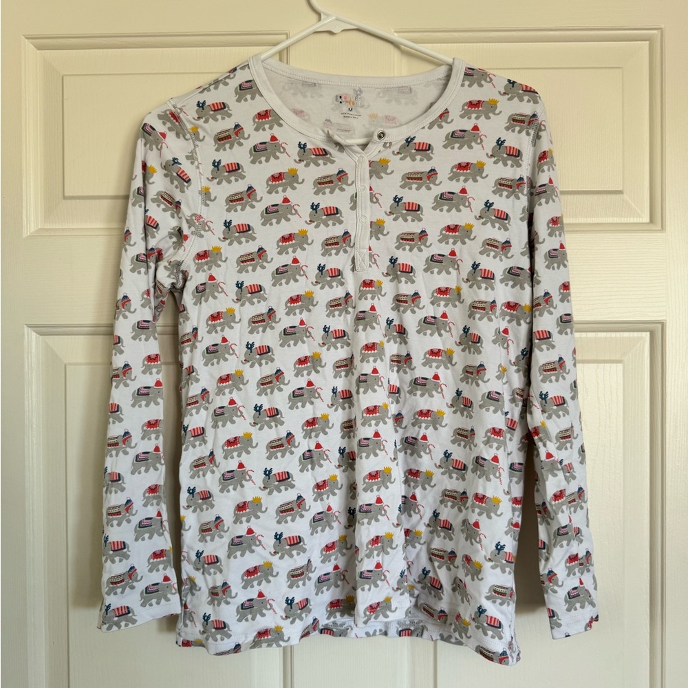 Roller Rabbit White Pajama Set with Elephant Print - Picture 2 of 4